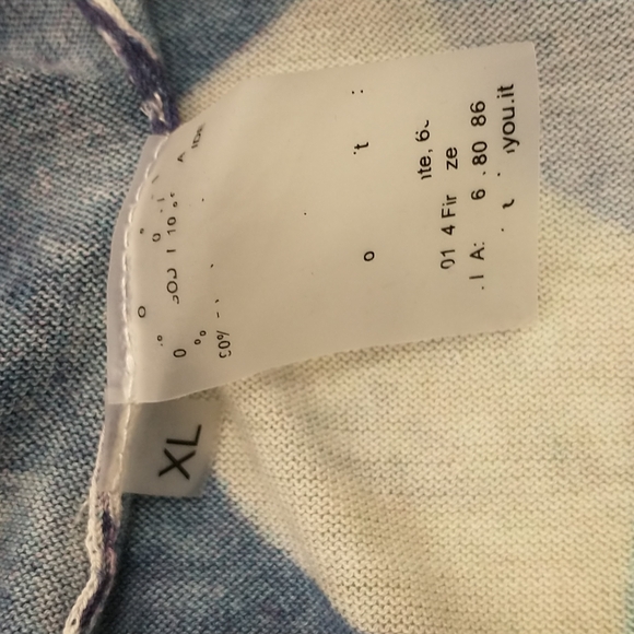 Italian Luxury Brand in bed with you Cashmere Lite Sweater Polka Dot Top Soft XL - Picture 6 of 10